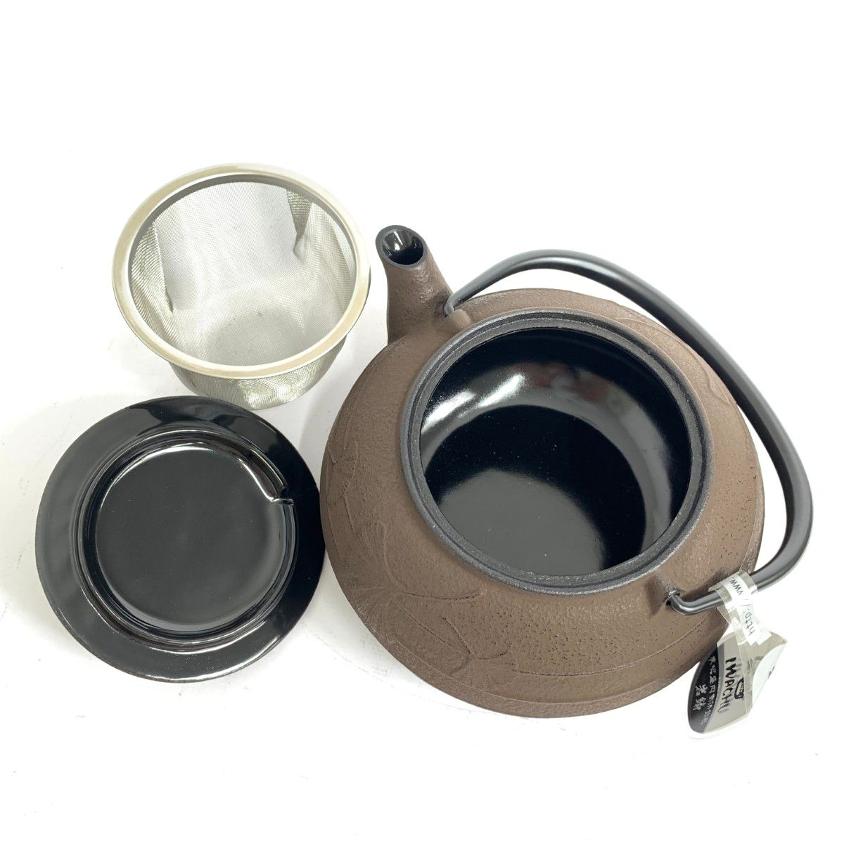 仕立ての良い 岩鋳 南部鉄器 急須5型銀杏こげ茶 0.65L 釜敷カエデ えび茶 セット ブラウン 240001162116 【注目のおすすめ】
