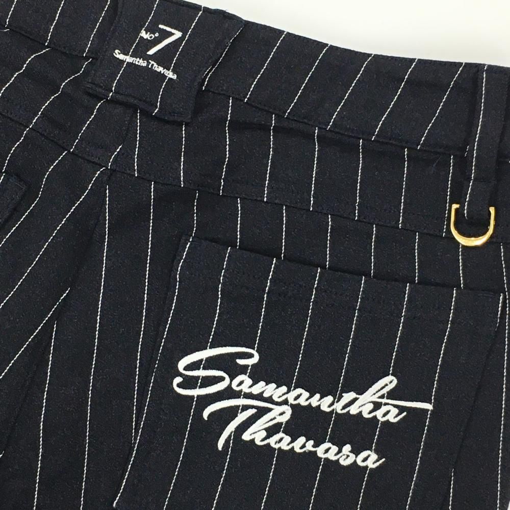 【新品未使用】Samantha Thavasa No.7 パンツ　ゴルフ 超美品】サマンサタバサNo.7 パンツ ダークネイビー×白