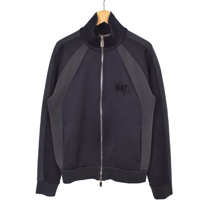 ディオールオム Dior HOMME SHAWN 20AW テクニカルジャージーブルゾン トラックジャケット XS 紺 ネイビー 033J210A0631