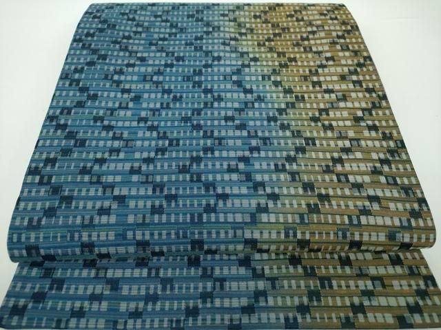 平和屋着物○極上 菅原工房 菅原結作 漢方染紬 双方向 全通柄袋帯 紬地