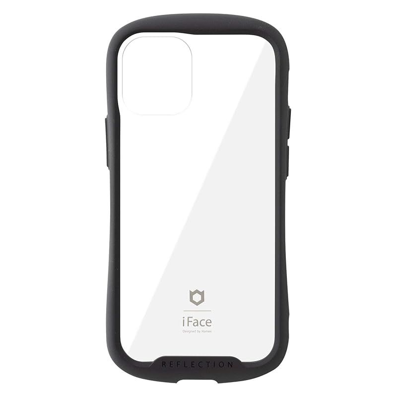 【新品】 iFace Reflection iPhone 12 mini ケース クリア 強化ガラス (ブラック) 0