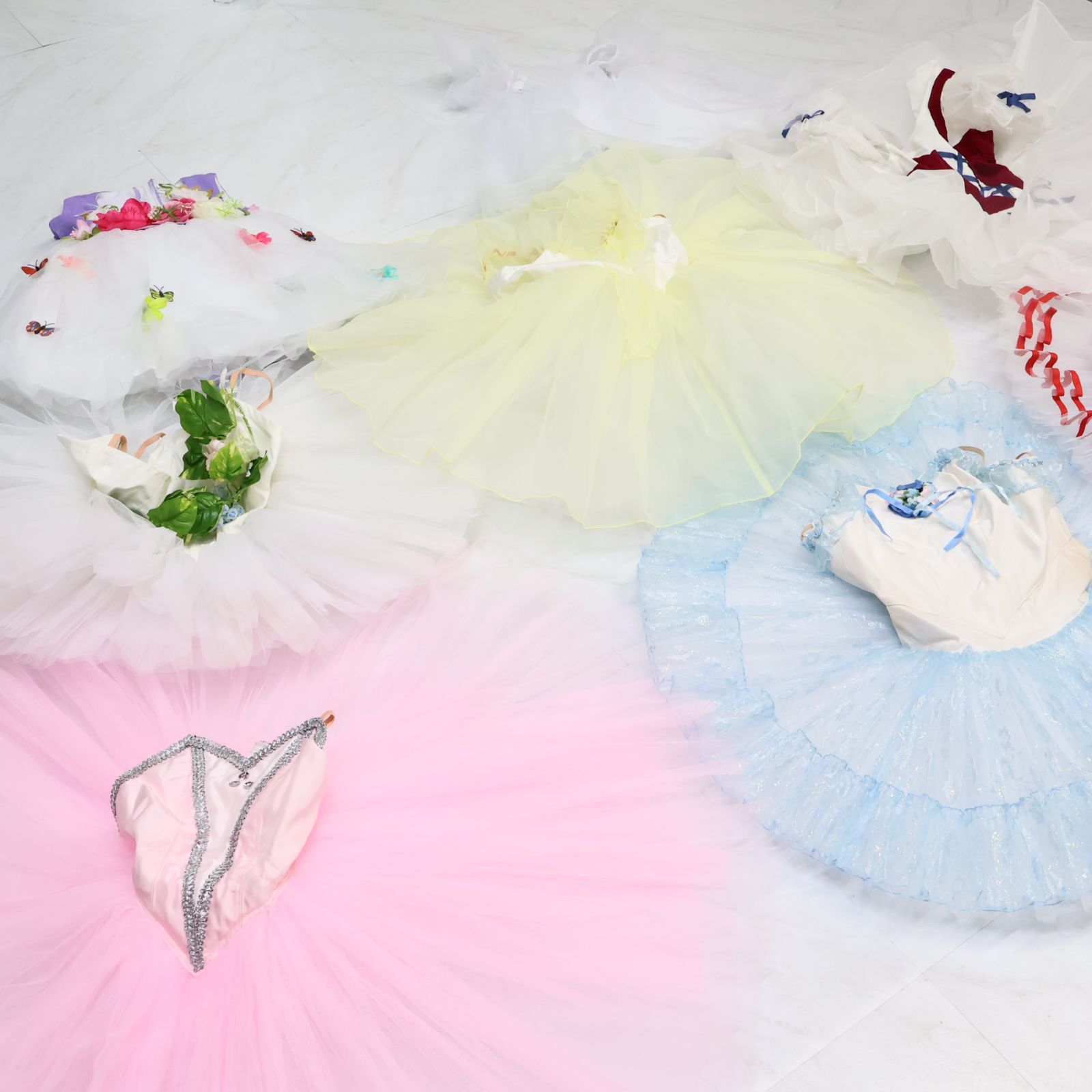 【バレエ衣装 まとめ売り】全8点セット ballerina バレリーナ チュチュ ロマンティックチュチュ 子供 ワンピース 発表会 舞台 劇 ジュニア キッズ