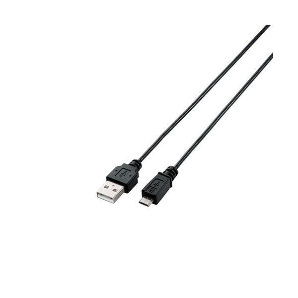 エレコム USB2.0ケーブル/A-microBタイプ/スリム/2m/ブラック U2C-AMBX20BKX5
