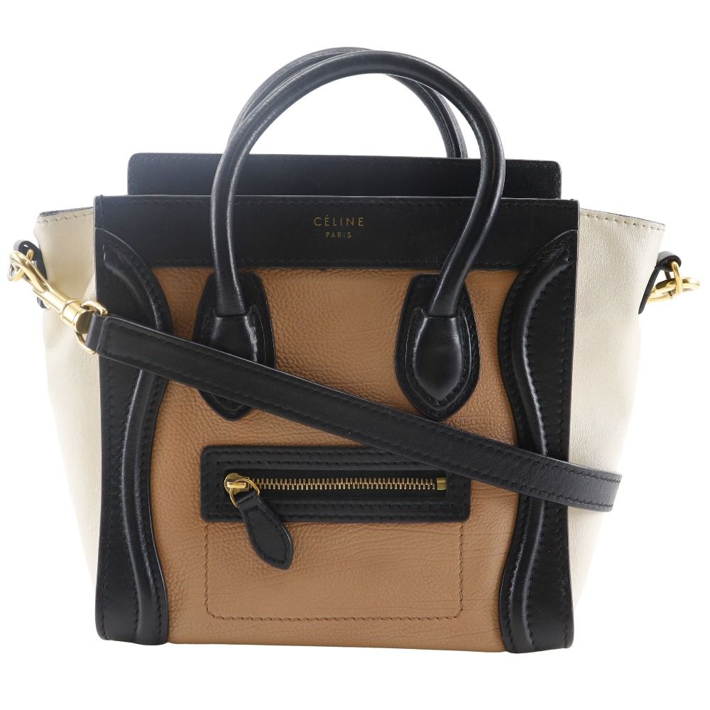 CELINE】セリーヌ ラゲージ ナノショッパー バイカラー 2WAY