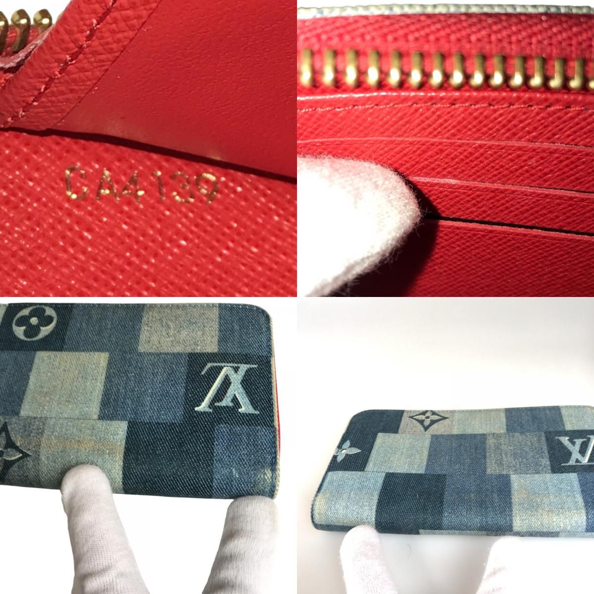 LOUIS VUITTON ルイヴィトン ジッピーウォレット デニム スクエア 