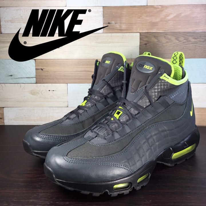 AIR MAX 95 SNEAKERBOOT ナイキ エアマックス 95 スニーカーブーツ ボルト ダークグレー イエロー 27.5cm U08647 806809-003