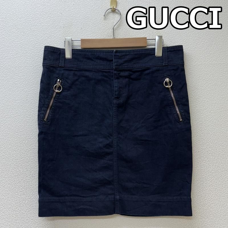 GUCCI グッチ スカート ミニスカート 235973 XZ355 イタリア製 ストレッチ デニム ミニ スカート インディゴ
