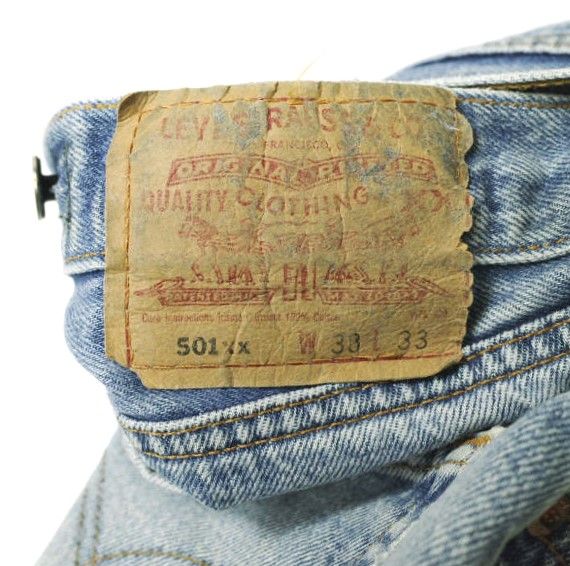Levi's 501XX デニムジーンズ W38 L36 USAメキシコ製 Levi's リーバイス メキシコ製 90s 501XX ダメージ加工デニム
