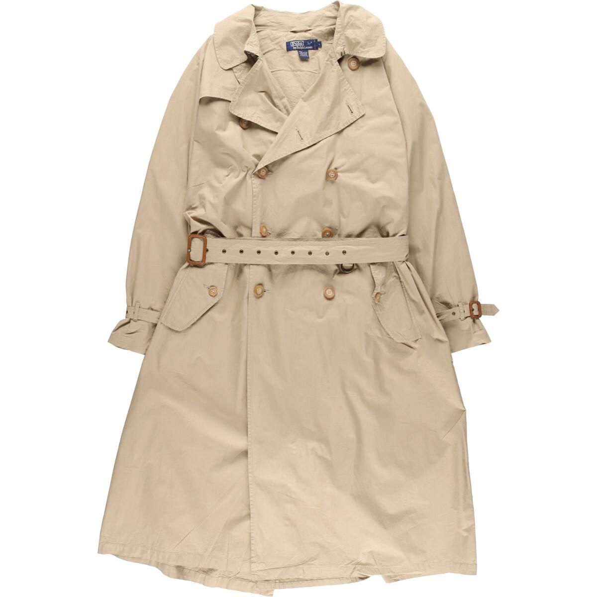 LAUREN RALPH LAUREN ラルフ 無地 ベルト付き トレンチコート トレンチコート/オーバーコート/ビジネスコート/レインコート
