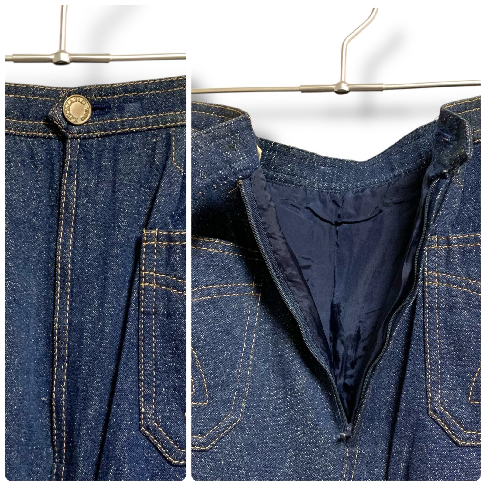 レディース LEONARD FASHION レオナール インディゴブルー シルク 