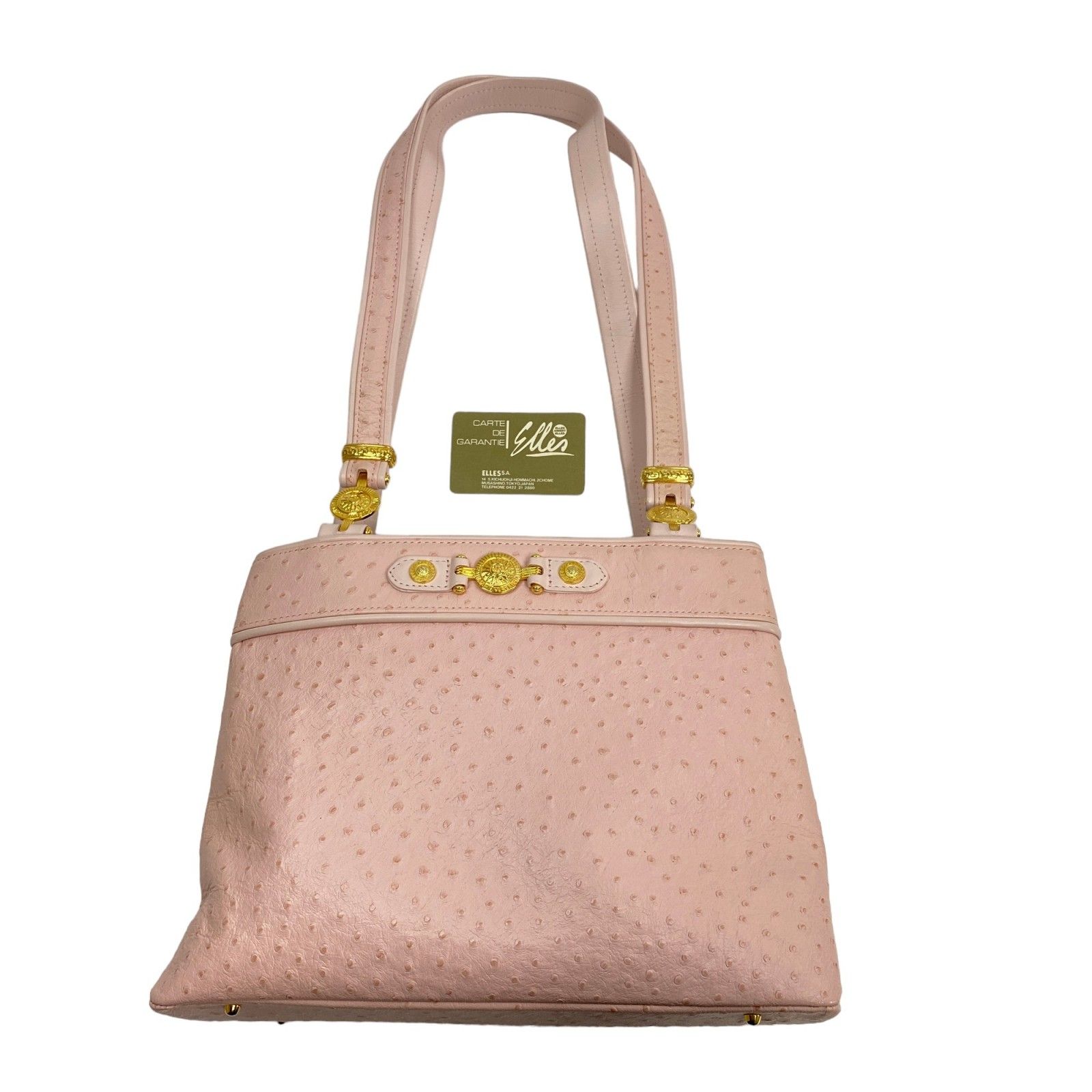 ヴェルサーチ VERSACE オーストリッチ ショルダー トートバッグ