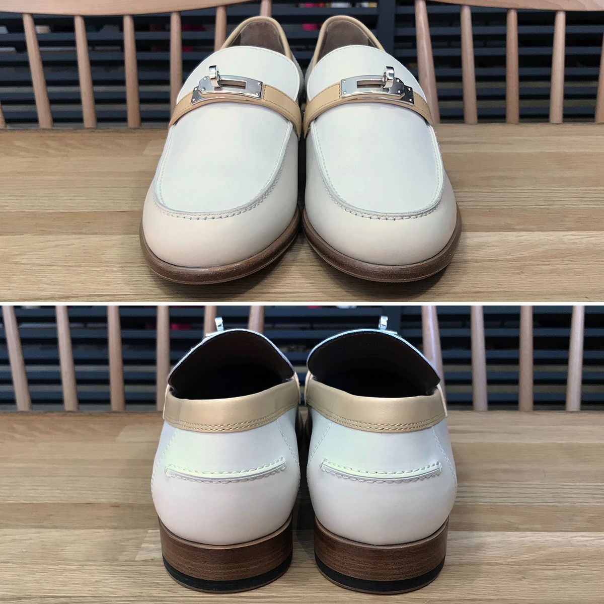 新品未使用】エルメス モカシンデスタン ケリー金具 ホワイト