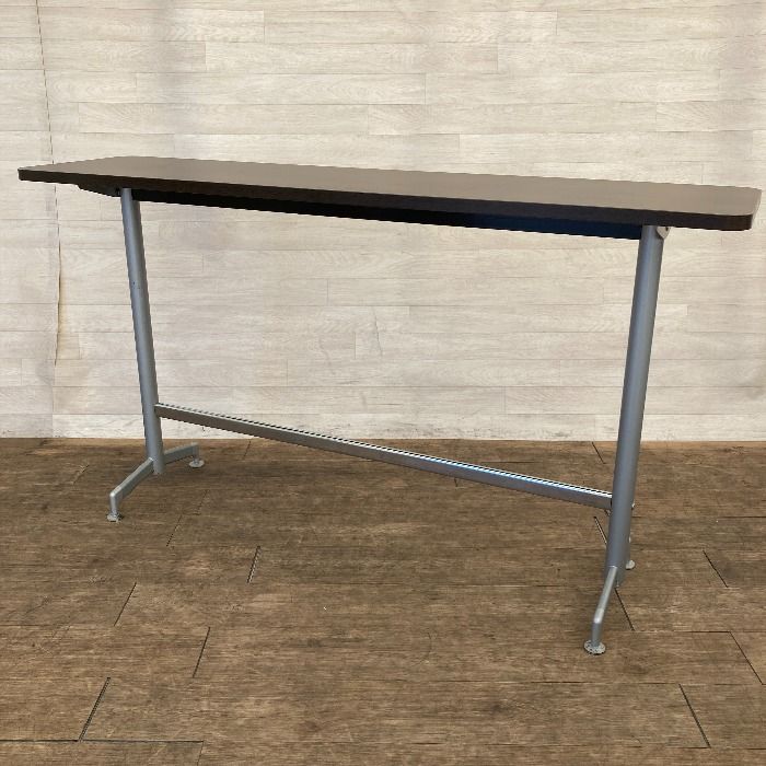 中古  KOKUYO コクヨ ハイテーブル イートイン LTF-403 2016年製 ブラウン バーテーブル テーブル おしゃれ家具 シンプル ハイテーブル カウンター デスク ダイニング 一人暮らし カフェ バーカウ