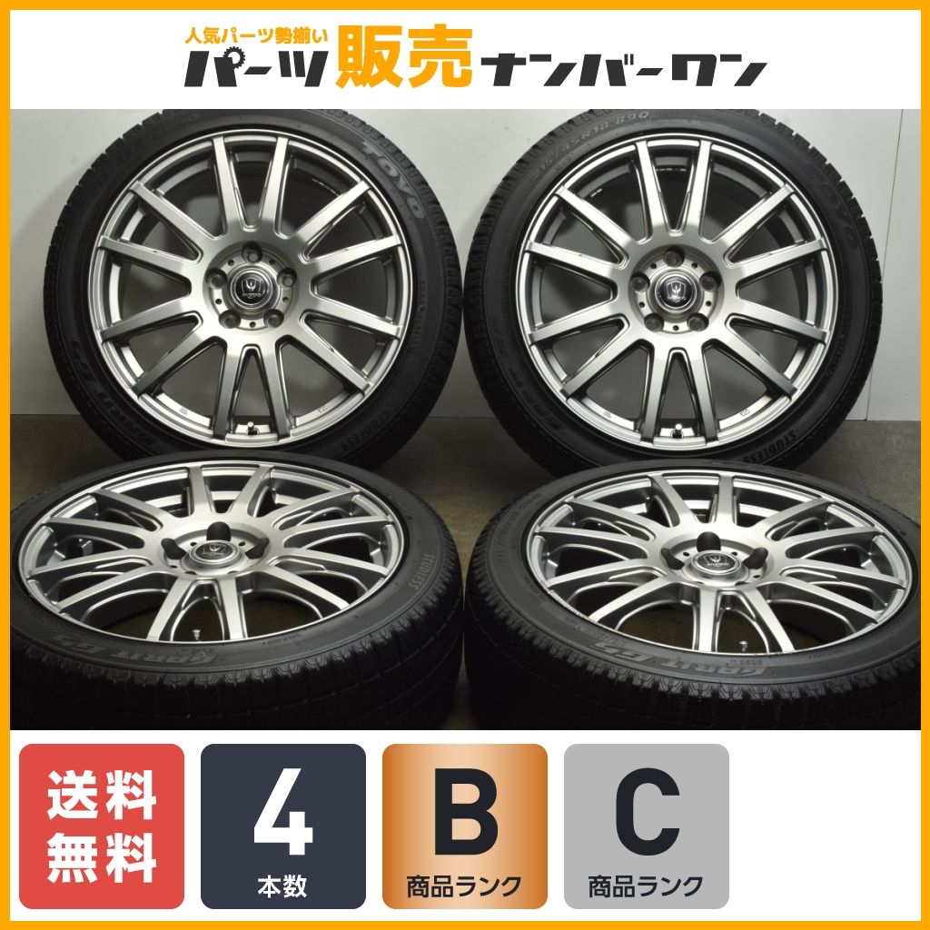 良好品】INVERNO 18in 7.5J +53 PCD114.3 トーヨー ガリット G5 215 