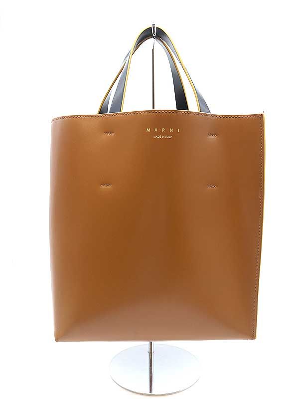MARNI マルニ 20AW MUSEO ミュゼオ 2WAY レザーショルダートートバッグ