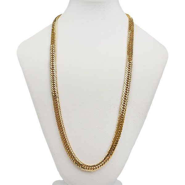 送料無料・返品可♪K18YG 14面トリプル 喜平ネックレス 49.5cm 100.8g  