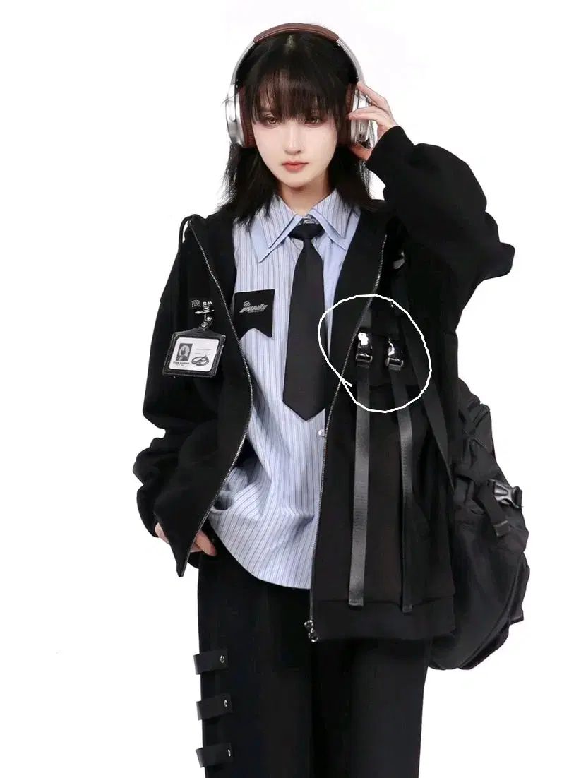 Belchic フード ジャケット サブカルチャー ユニセックス 地雷系 衣装 服