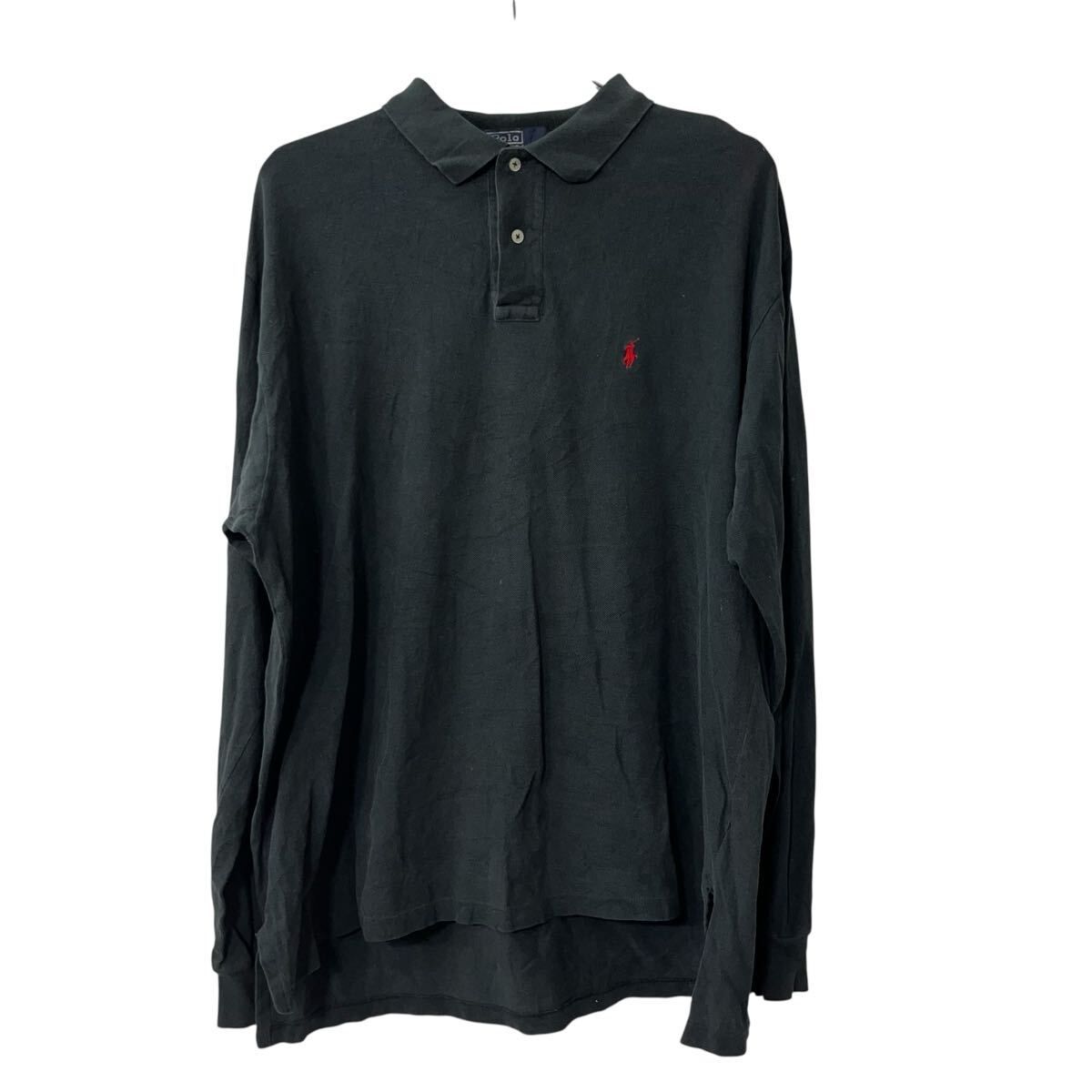 新品 ラルフローレン RALPH LAUREN ポロシャツ ブラック XLサイズ POLO RALPH LAUREN メンズポロシャツ（サイズ（S/M/L）：LL（XL