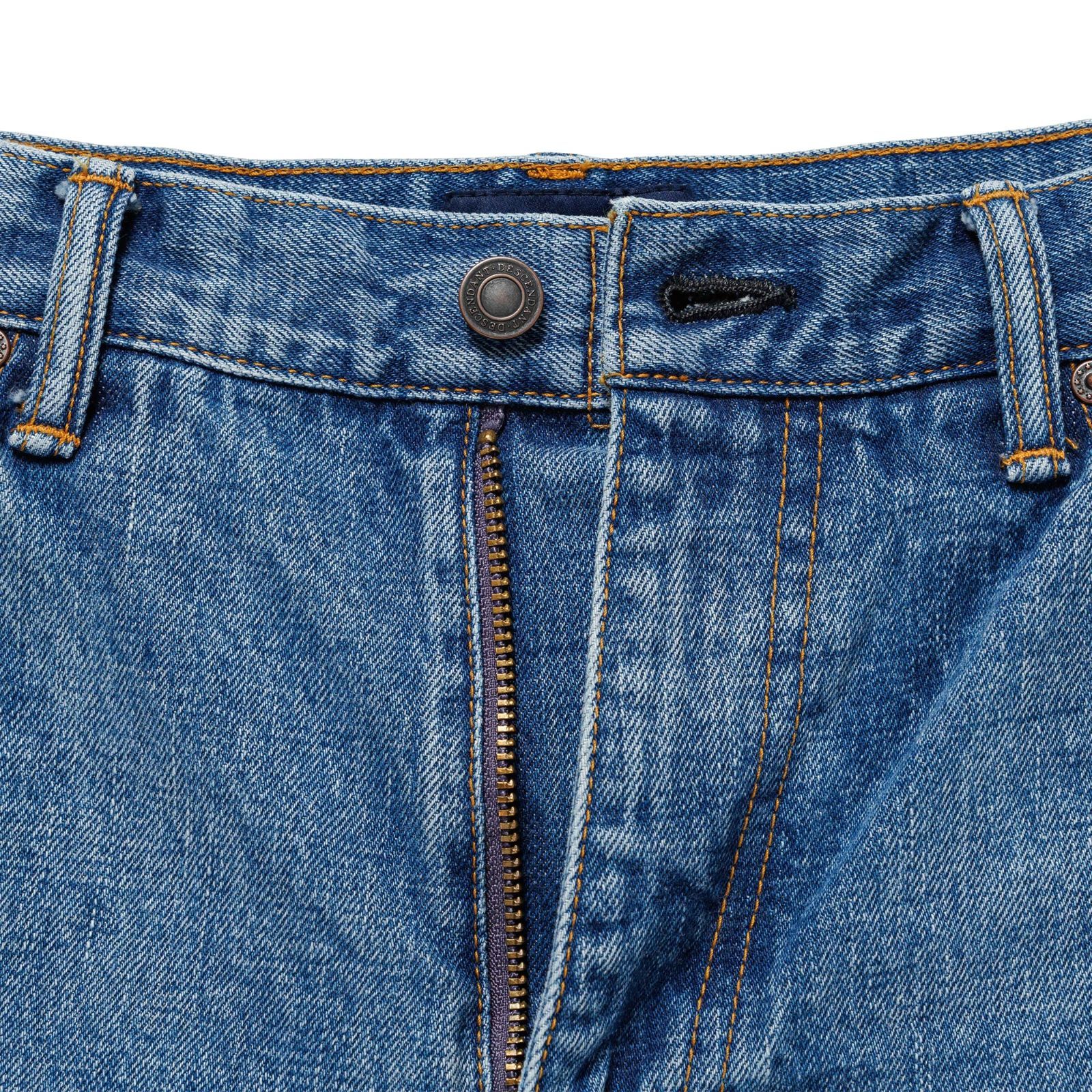 【美品】DESCENDANT DENIM 1995 Wide TROUSERS DESCENDANT/1995 DENIM TROUSERS BAGGY (BLACK)