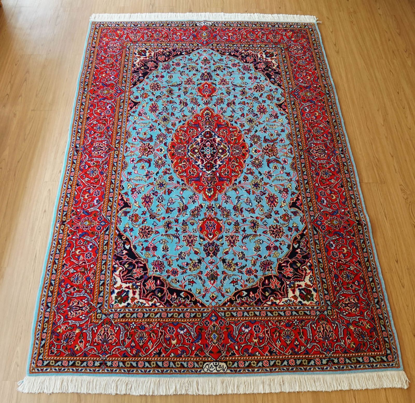 213cm x 147cm　ペルシャ絨毯 カシャーン産 213cm x 147cm ペルシャ絨毯 カシャーン産 - メルカリ