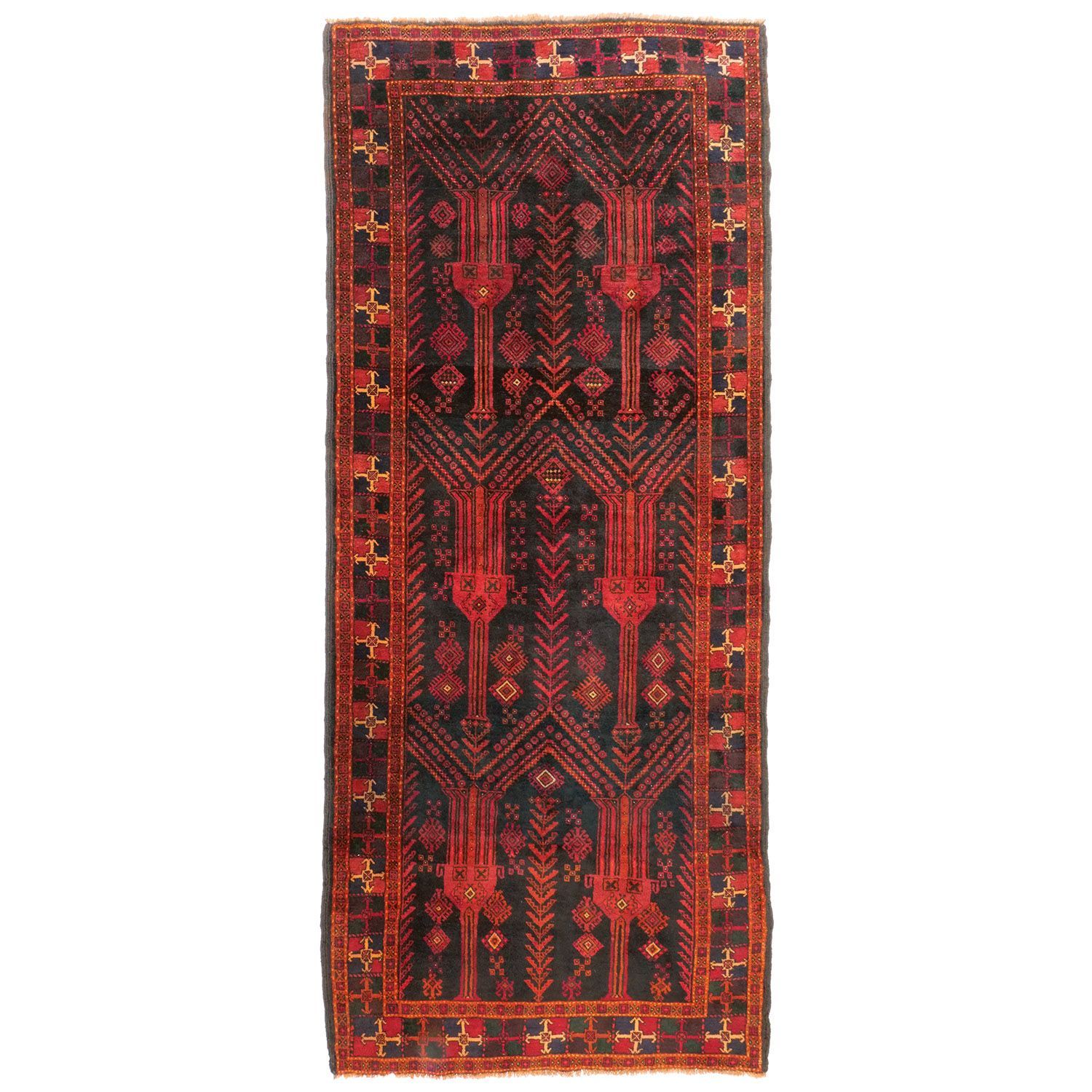 ザーボル 1950年代 3150×1320mm セミアンティーク 生命の樹 手織り - carpet-アンティークペルシャ絨毯 ヴィンテージラグ専門店 送料無料