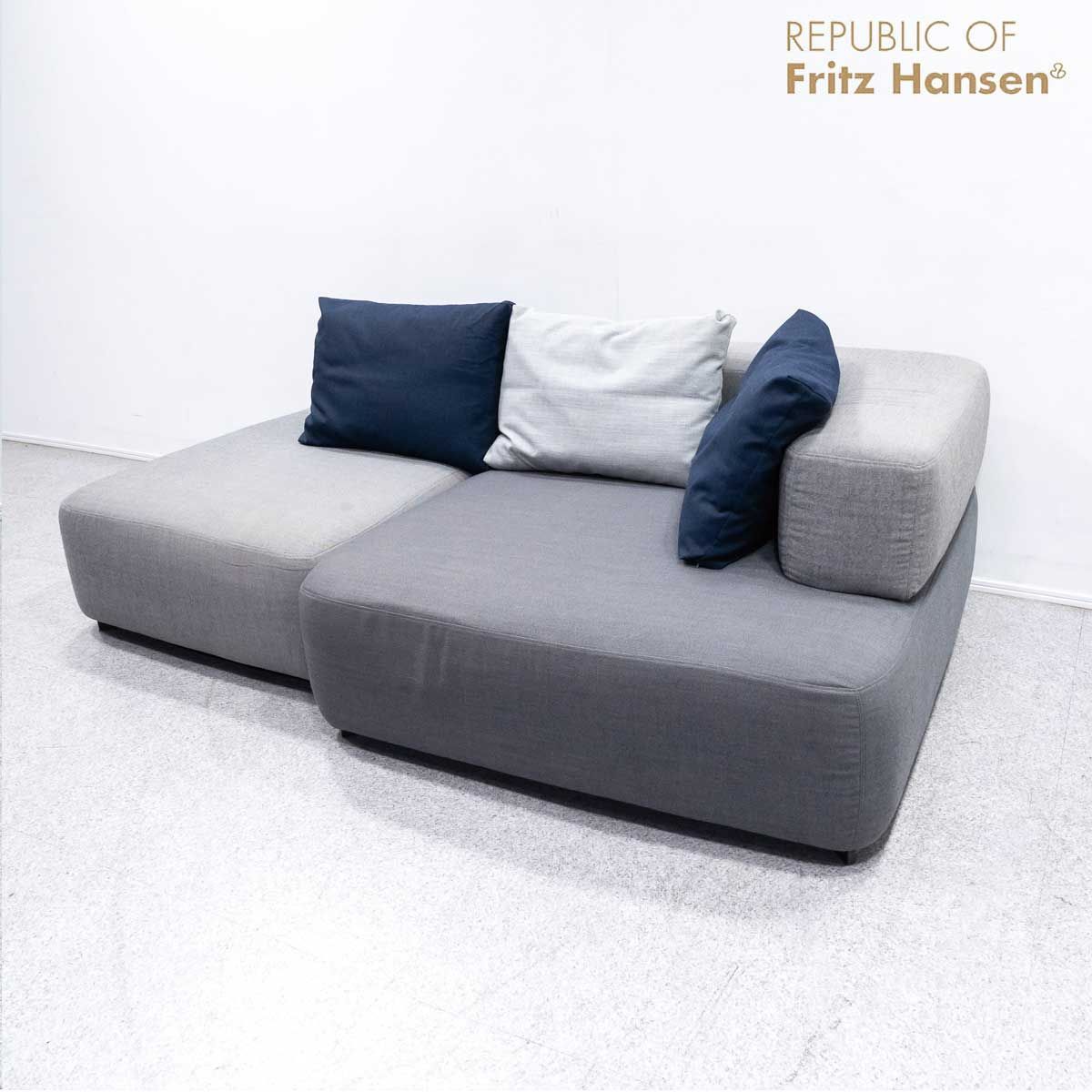 中古品】FRITZ HANSEN フリッツ ハンセン ALPHABET SOFA アルファベットソファ 2人掛け ファブリック グレー  ピエロ・リッソーニ 定価76万 - メルカリ