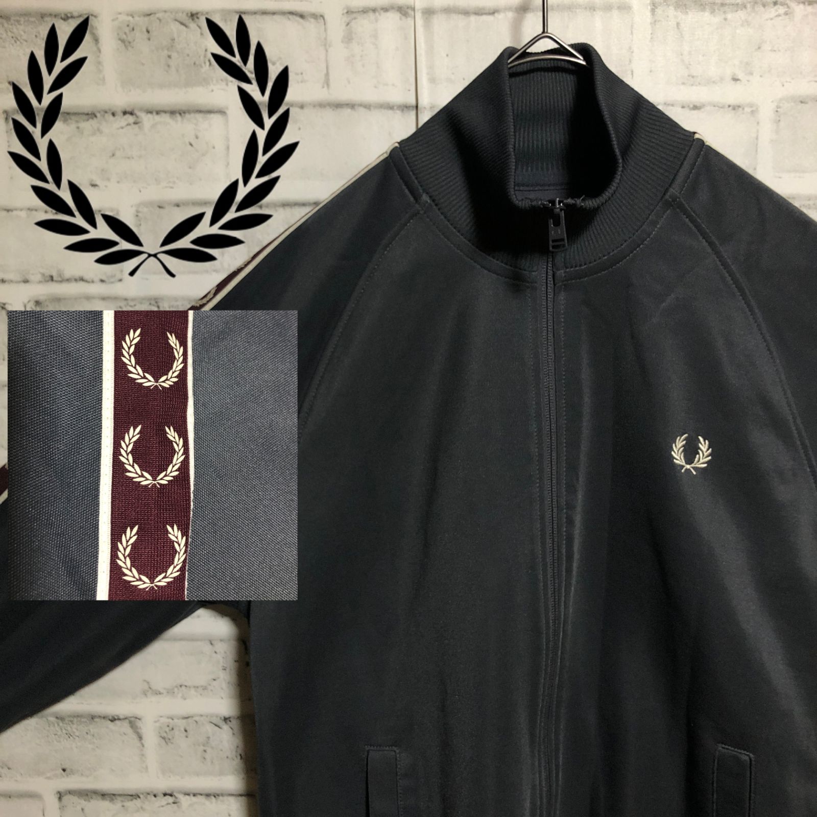 Fred Perry⭐️トラックジャケット/ジャージ S 刺繍テープ月桂樹 