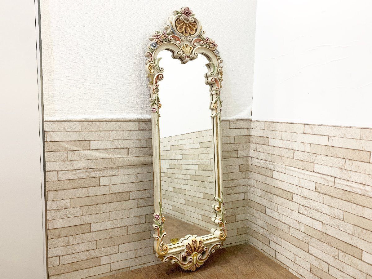 ロココ様式 ミラー ウォールミラー 姿見 鏡 壁掛け 全身鏡