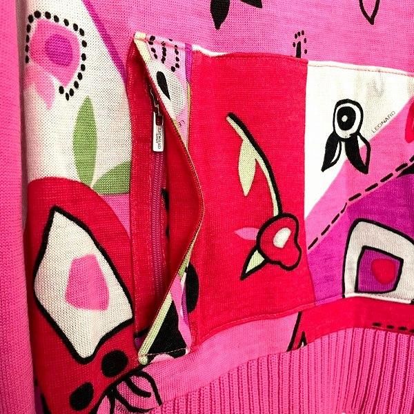 wnc レオナールスポーツ LEONARD SPORT ニット セーター 38 ピンク系