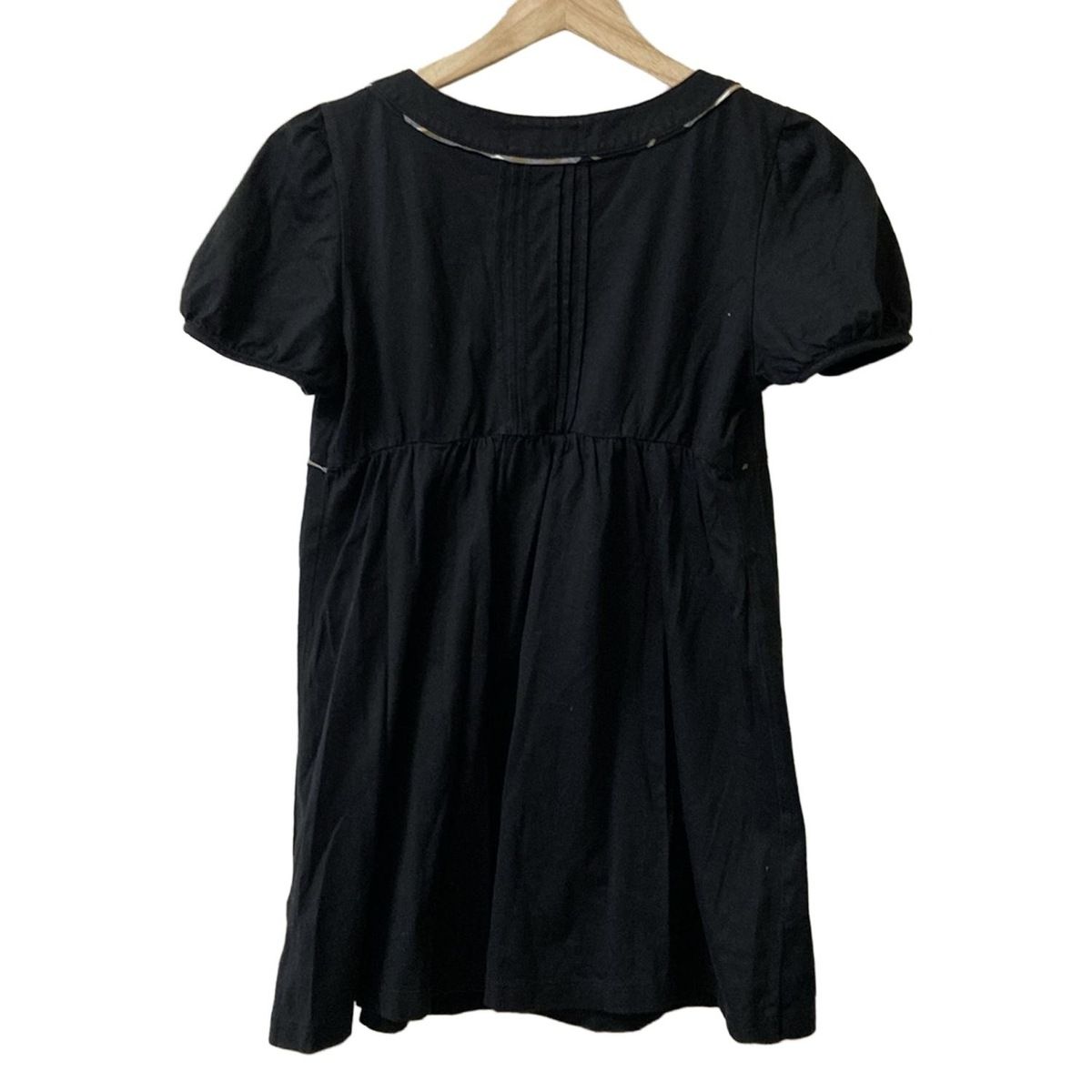 Burberry Blue Label バーバリーブルーレーベル 半袖カットソー サイズ38 M レディース - 黒×ベージュ クルーネック