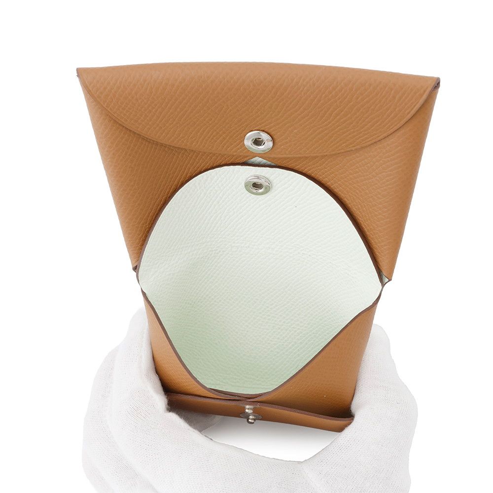 エルメス カルヴィ デュオ エプソン ゴールド シルバー金具 U刻印 HERMES エルメス カルヴィデュオ エプソン レザー ゴールド