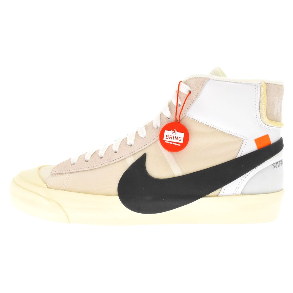 NIKE (ナイキ) ×OFF-WHITE The 10 BLAZER MID AA3832-100 オフホワイト ブレザー ミッドカットスニーカー  US10/28cm ホワイト