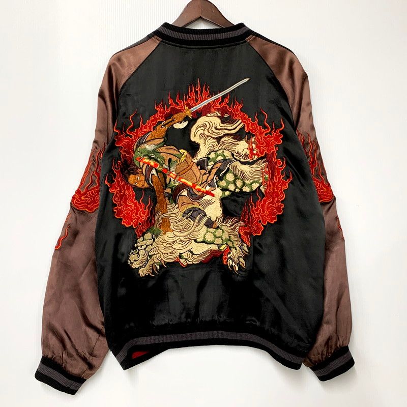 稀少 ビッグサイズ3L 別珍 スカジャン 髑髏 スーベニアジャケット ブラック 稀少 ビッグサイズ3L 別珍 スカジャン 髑髏 スーベニア