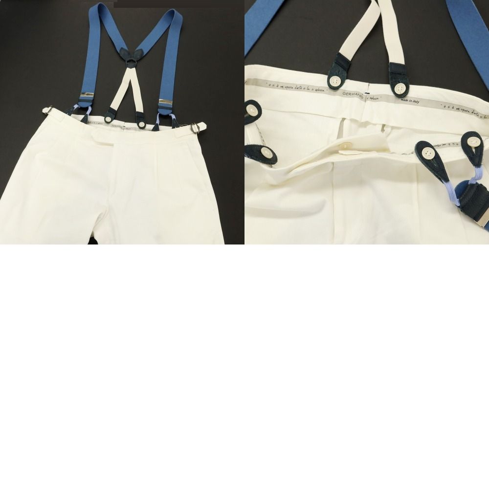 GERMANO パンツ サイズ46 チノパン Germano ホワイト スリムフィット