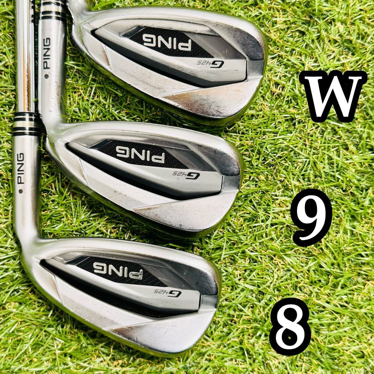 良品】ピン G425 黒ドット メンズアイアンセット 5本 スチール X