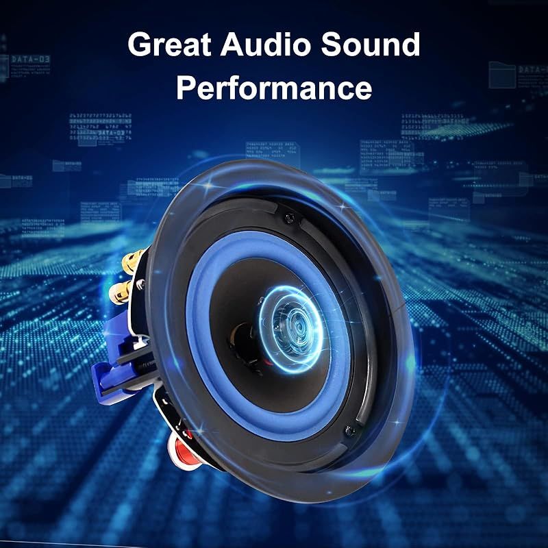 Herdio ブルートゥース 4インチ 2ウェイ 天井取付型スピーカー 天井 埋め込み 天井埋込型 設置用 スピーカー 丸型 160W 埋込 取付 speaker システム 4スピーカー 1