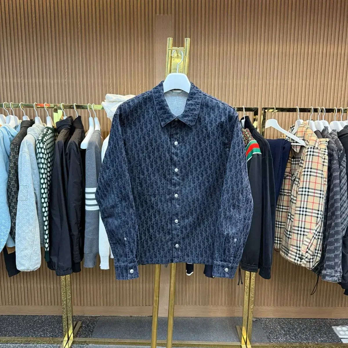 シャツ ディオール オブリーク カスリ コットンデニム Dior