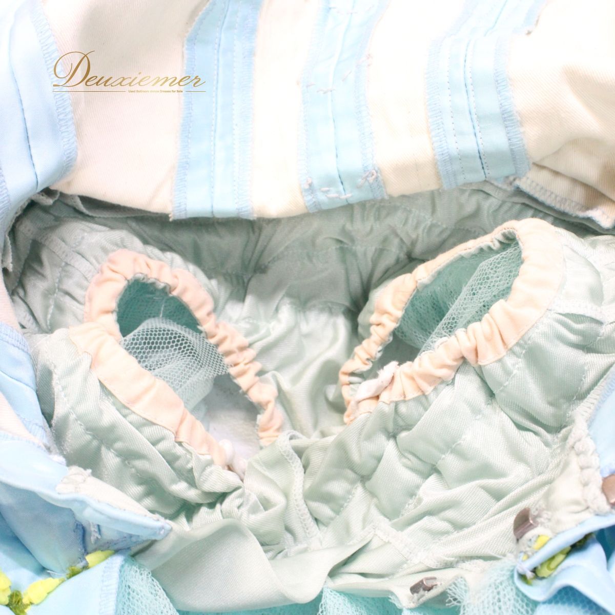 CHACOTT - 【美品 日本製 バレエ衣装】ブルー Chacott チャコット チュチュ 青 水色 発表会 コンクール リボン 黄色 ジュニア 子供 美品 日本製 バレエ衣装】ブルー Chacott チャコット チュチュ