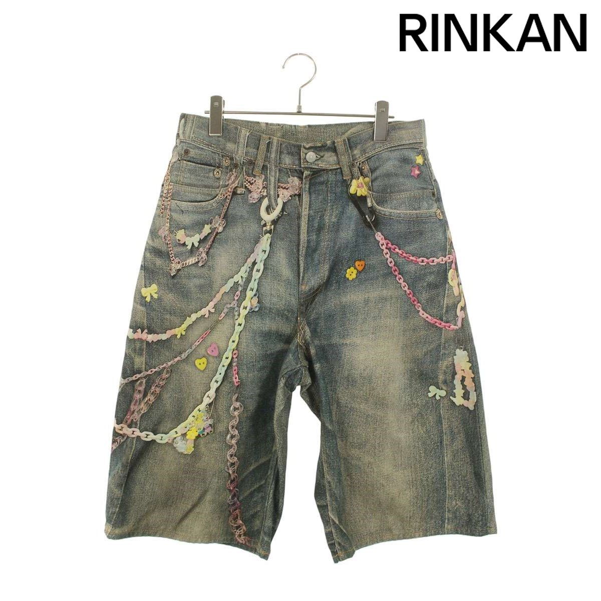 アクネストゥディオズ FN-MN-SHOR000264 トロンプルイユルーズフィットデニムハーフパンツ メンズ 46