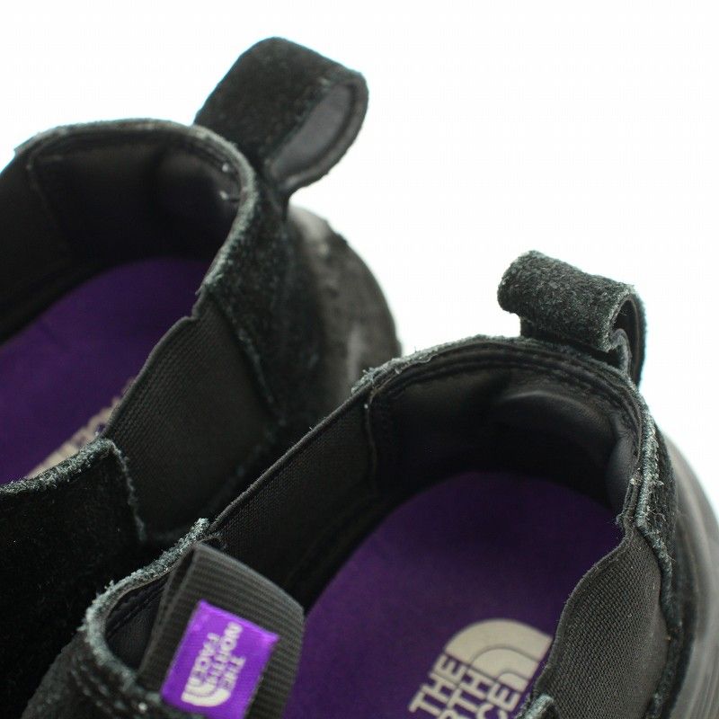 ノースフェイス パープルレーベル THE NORTH FACE PURPLE LABEL Field Leather Moc フィールドレザーモック  シューズ スリッポン サイドゴア 厚底 スエード US7 25cm 黒 ブラック NF5150N /BB - メルカリ