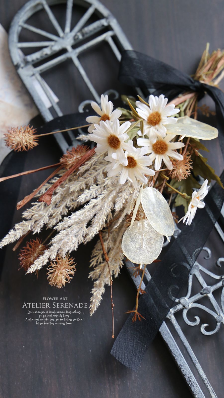 ホワイト＆グリーンナチュラルスワッグno.152