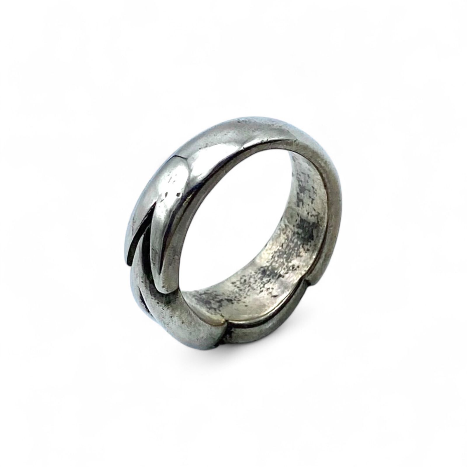 洗練された輝き】オーブ Silver 925 刻印 90s Vintage Design Ring 
