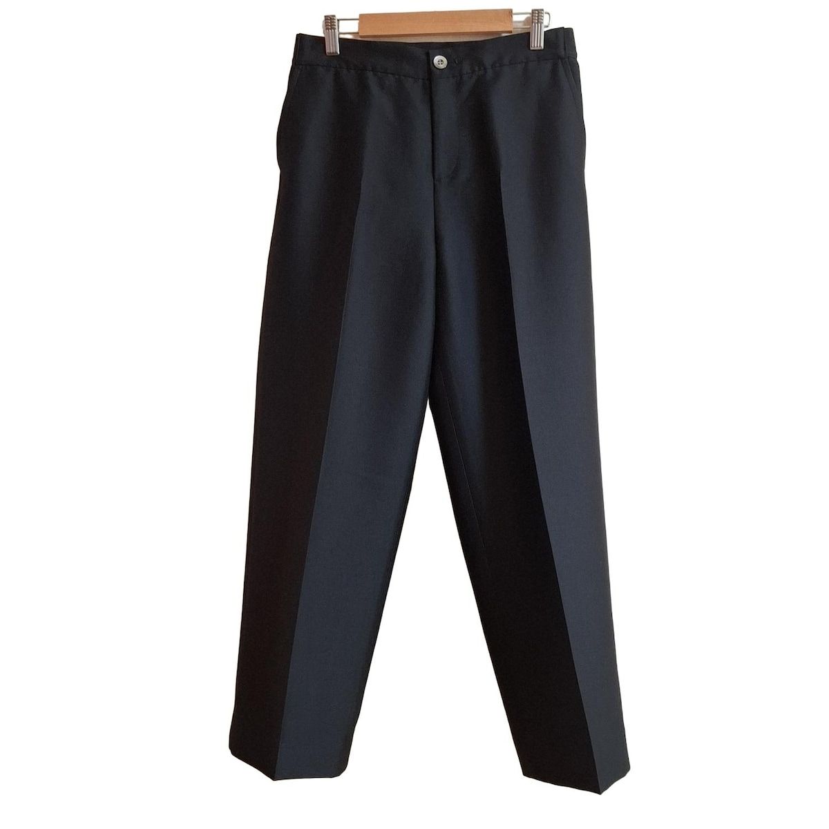 エムフィル パンツ サイズ40 M レディース バブリーダブルクロス ワイドパンツ 252-13072 黒 フルレングス|ウエストゴム|2025SS