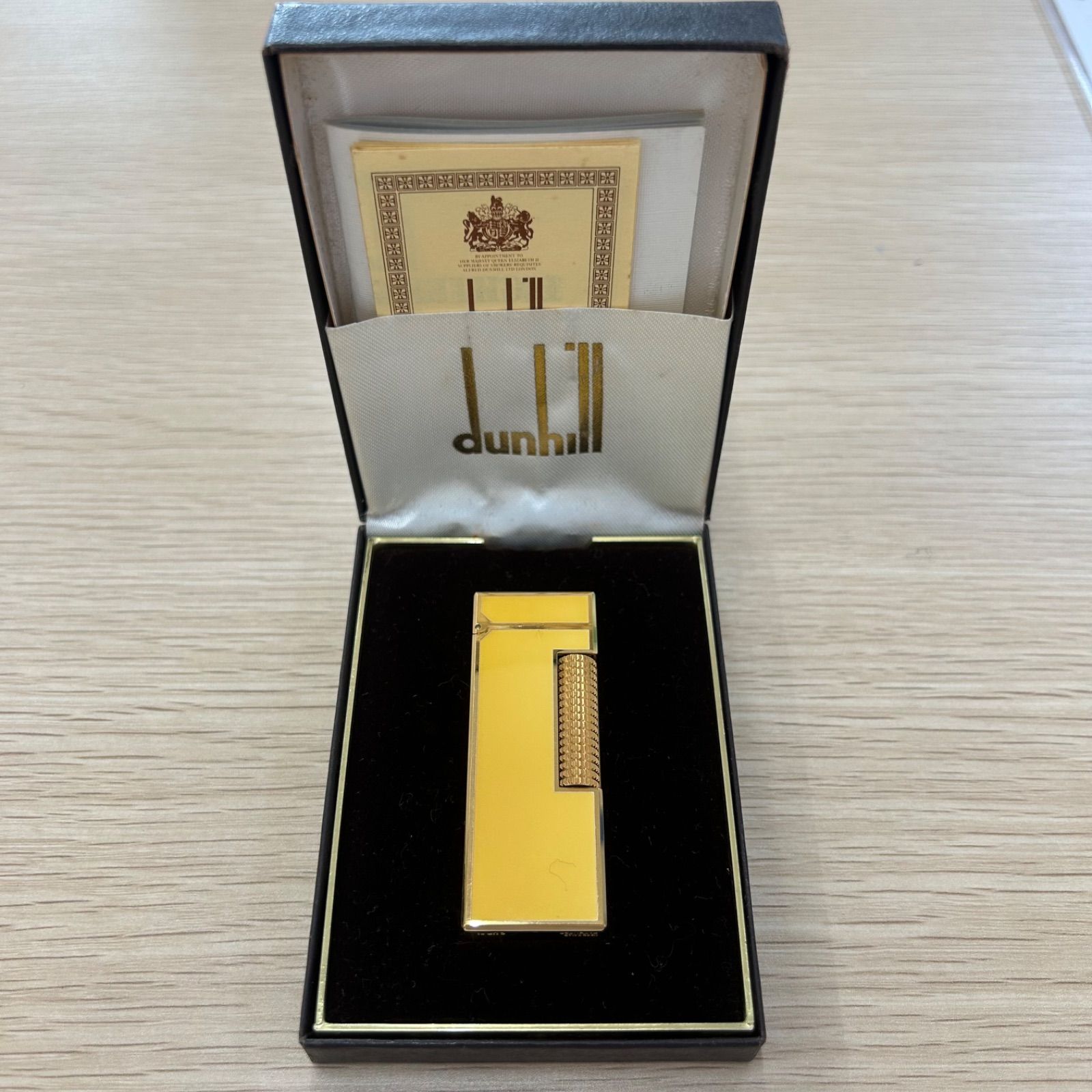ダンヒル ライター dunhill ガスライター イエロー ゴールド