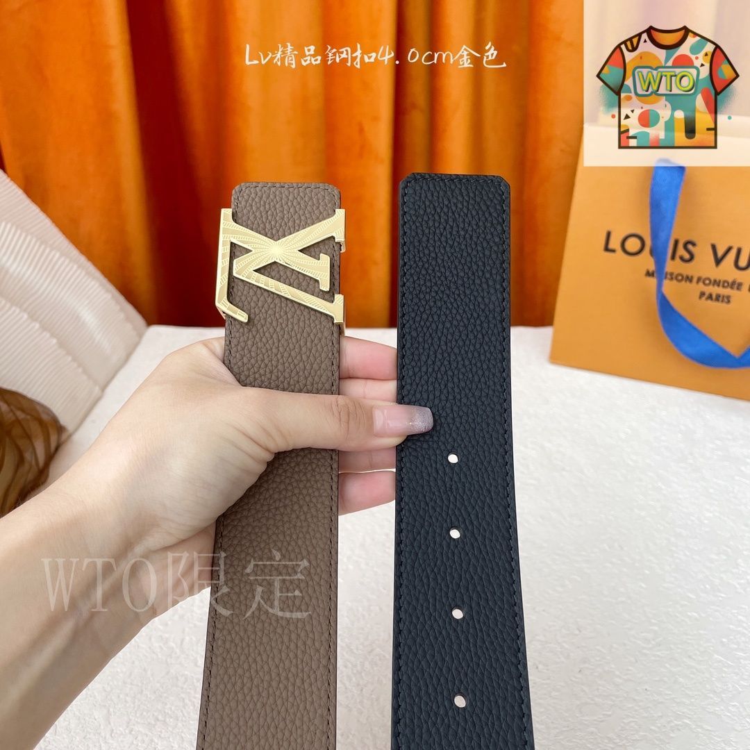 LOUIS VUITTON チェック柄レザーベルト LOUIS VUITTON Ceinture Pochette Duo Belt With Pouch Monogram