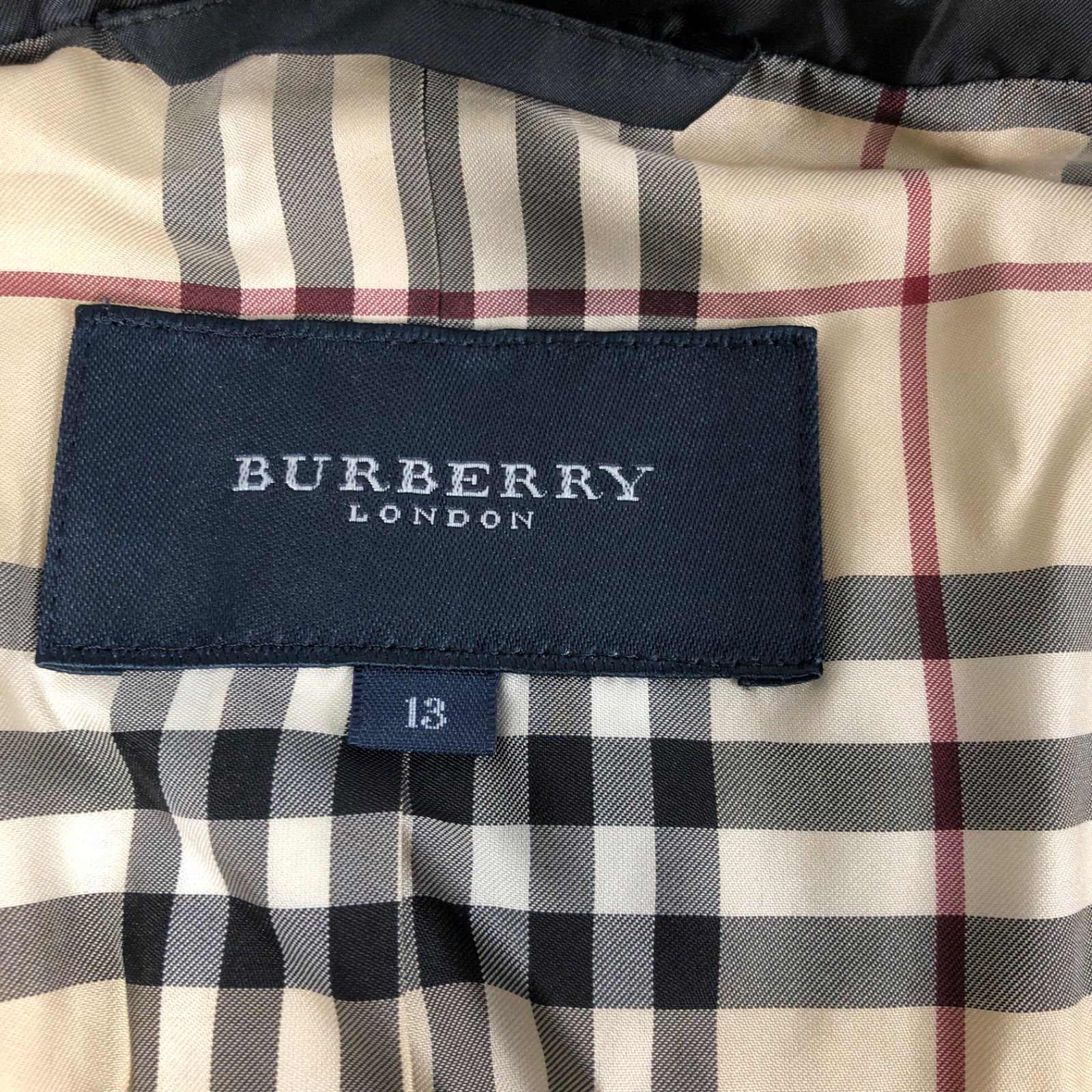 A1016-19-5 BURBERRY バーバリー ベスト アウター ジャケット ブラック 黒 13BR 身幅52cm 着丈58cm WWW_USTAUSTRALIA_COM_AU