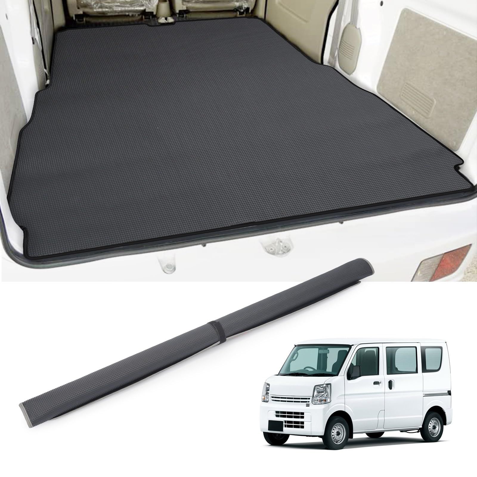 BUYFULL da17v ラゲッジマット da17v 荷室マット エブリイバン da17v エブリィ マット 軽トラック 現行型 17系 ラゲッジマット 巻ける 防水 耐摩擦 耐汚れ 収納便利 スクラムバン DG17V ミニキャブバン DS17V N
