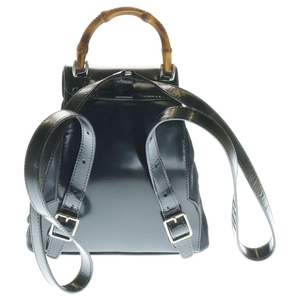 GUCCI グッチ バンブー バッグパック リュックサック ミニバッグ ブラック シルバー金具 PVC×レザー 003 1998 0030