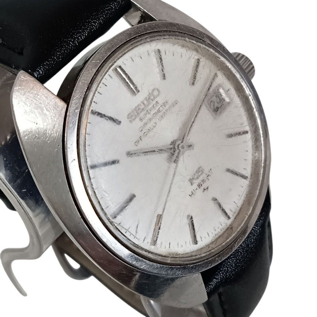 SEIKO KS HI-BEAT 手巻き時計4502-8000 キングセイコー 4502-8000 絹目文字盤 手巻 OH済 昭和44年製