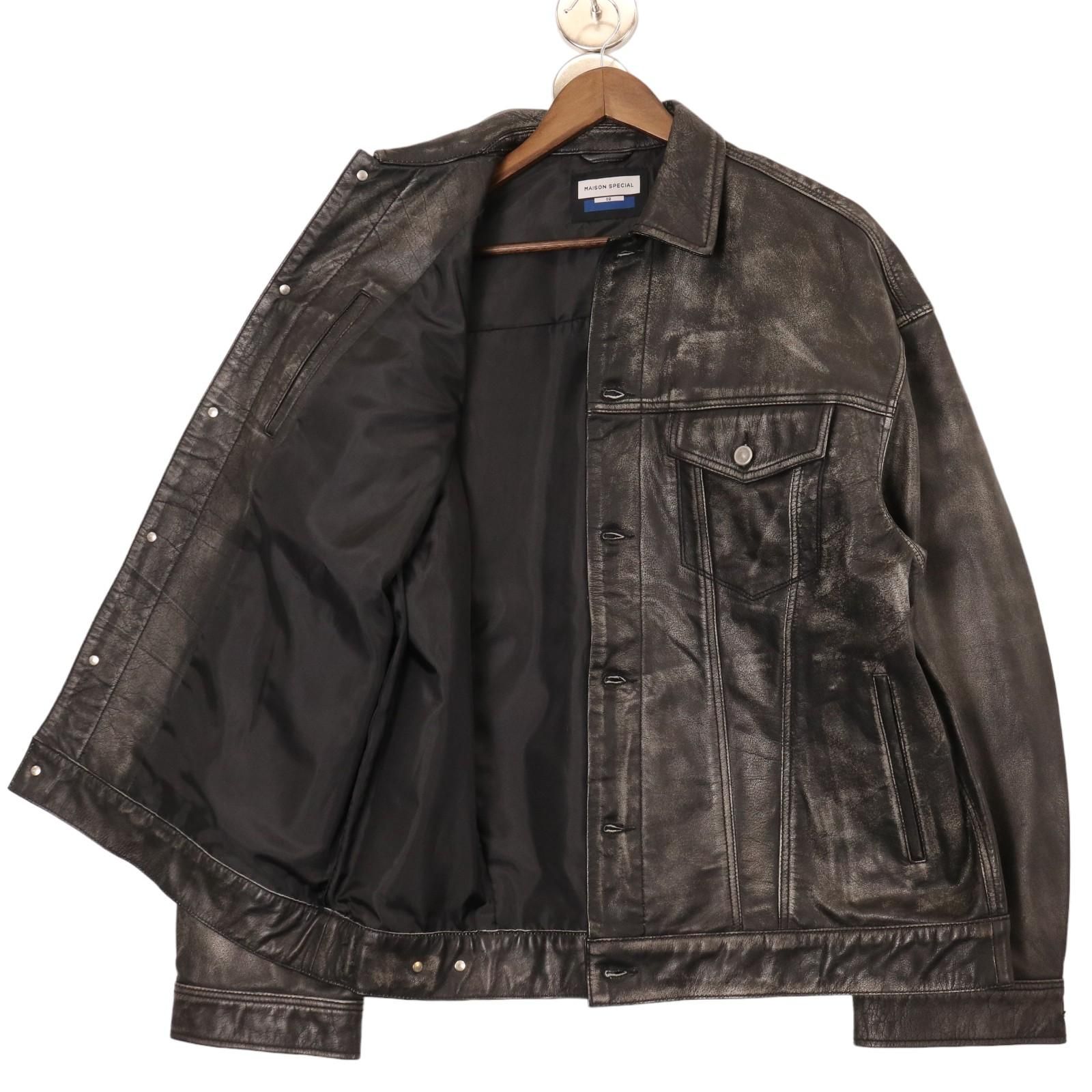 MAISON SPECIAL メゾンスペシャル 11232211212 Hand Rub-Off Buffalo Leather Prime-Over 3rd Jacket 2